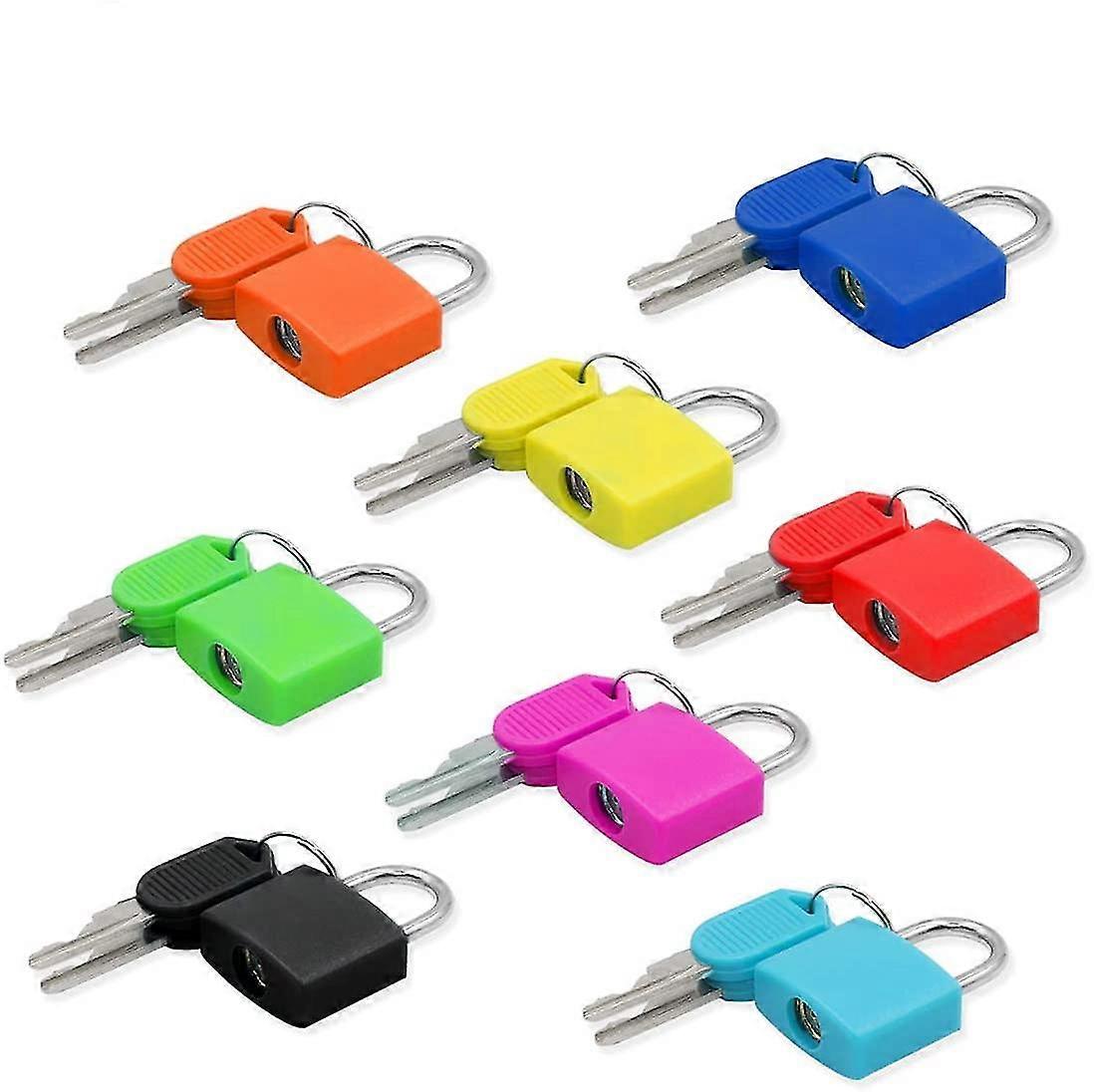 8 Small Small Padlocks With 2 Keys, Mini Key Padlock, Locker Lot Padlock, Small