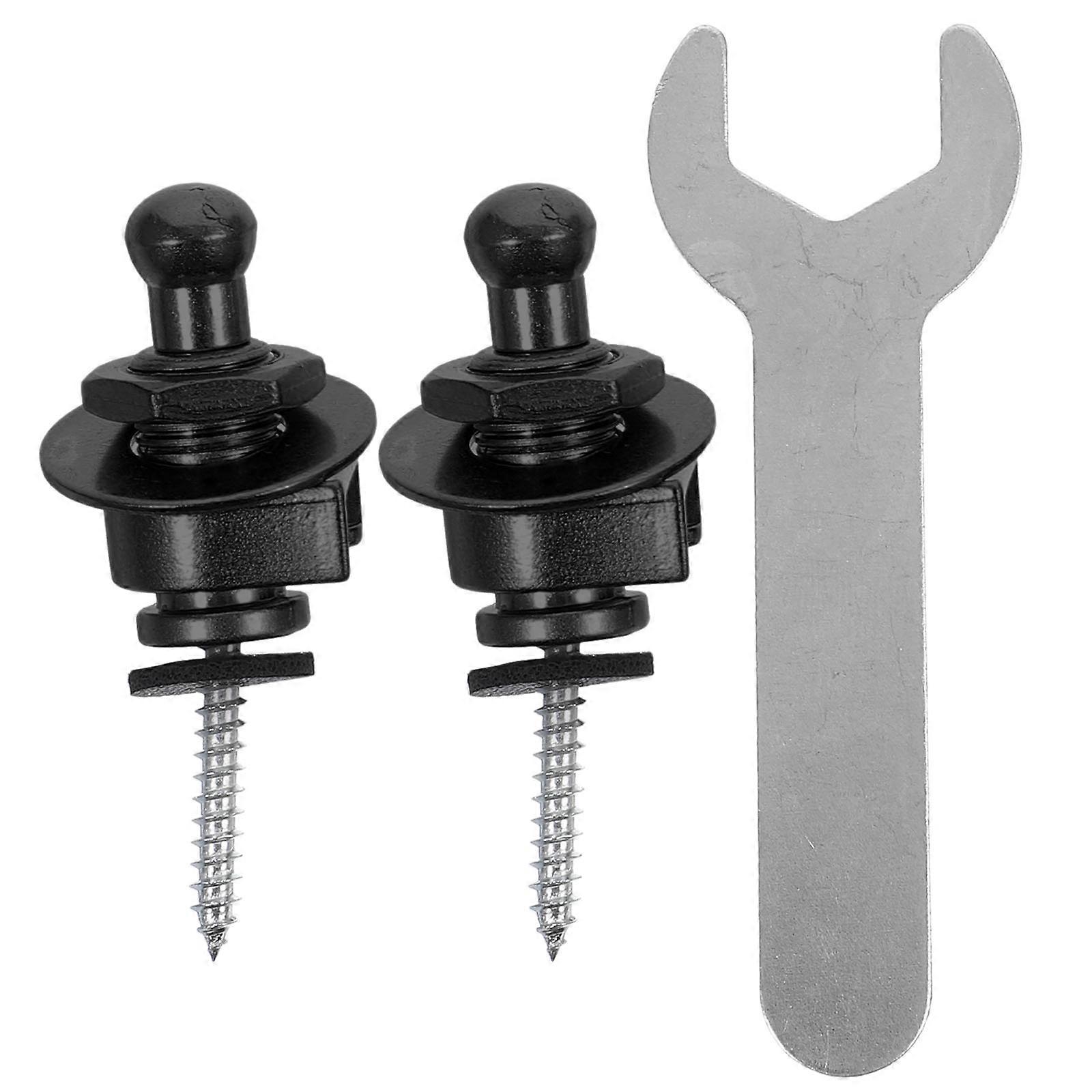 2pcs Strap Buttons Guitar Bass Strap End Pins Replacement Guitar Strap Buttons