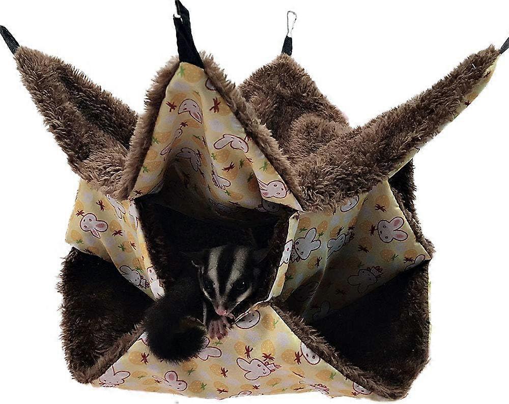 Small pet hammock, sugar hammock triple bed rat hammock, guinea pig, ferret tunnel cozy bedding accessories for small animals