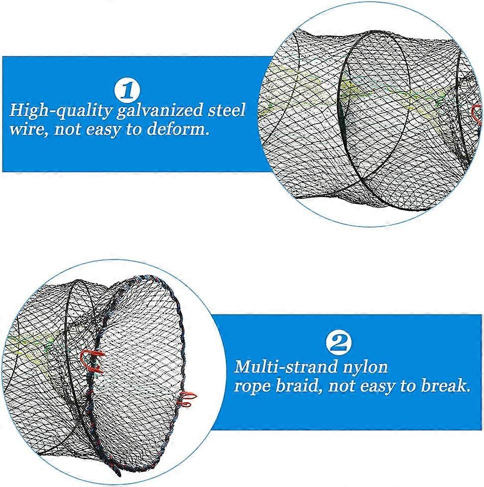 3 Reti Da Pesca Pieghevoli Per Granchi E Gamberi | Trappole Leggere In Nylon Per Acqua Dolce E Salata