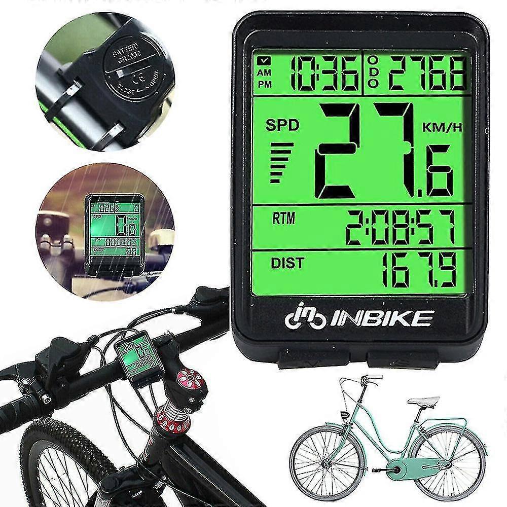 JOX-Lcd Digital Bicycle Computer Bike Speedometer Computer Backlight Speedometer Odometer