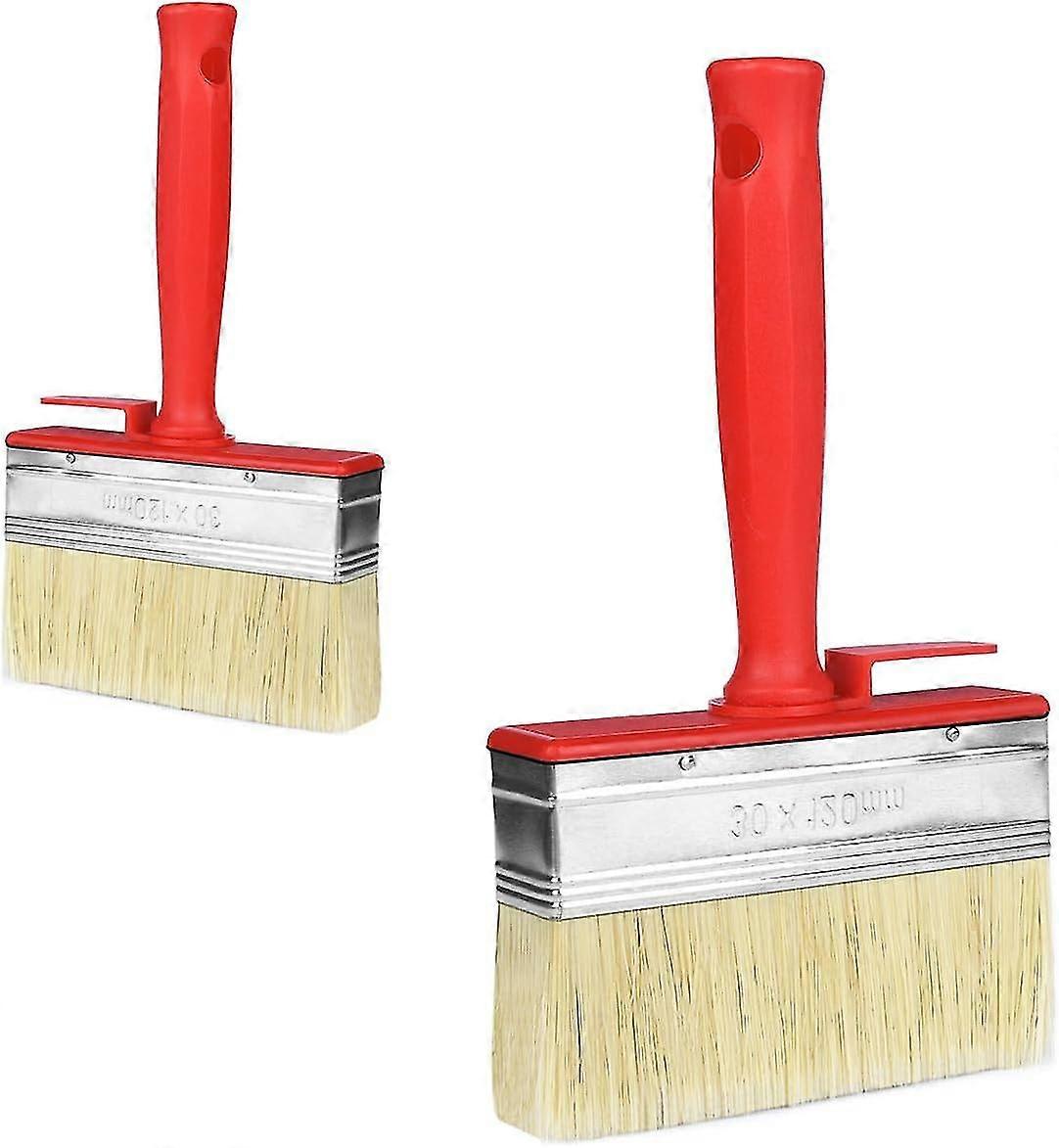 2 Pcs Wallpaper Paste Brush,large Masonry Paint Brush,fence Paint,paint Brushes Decorating - DD