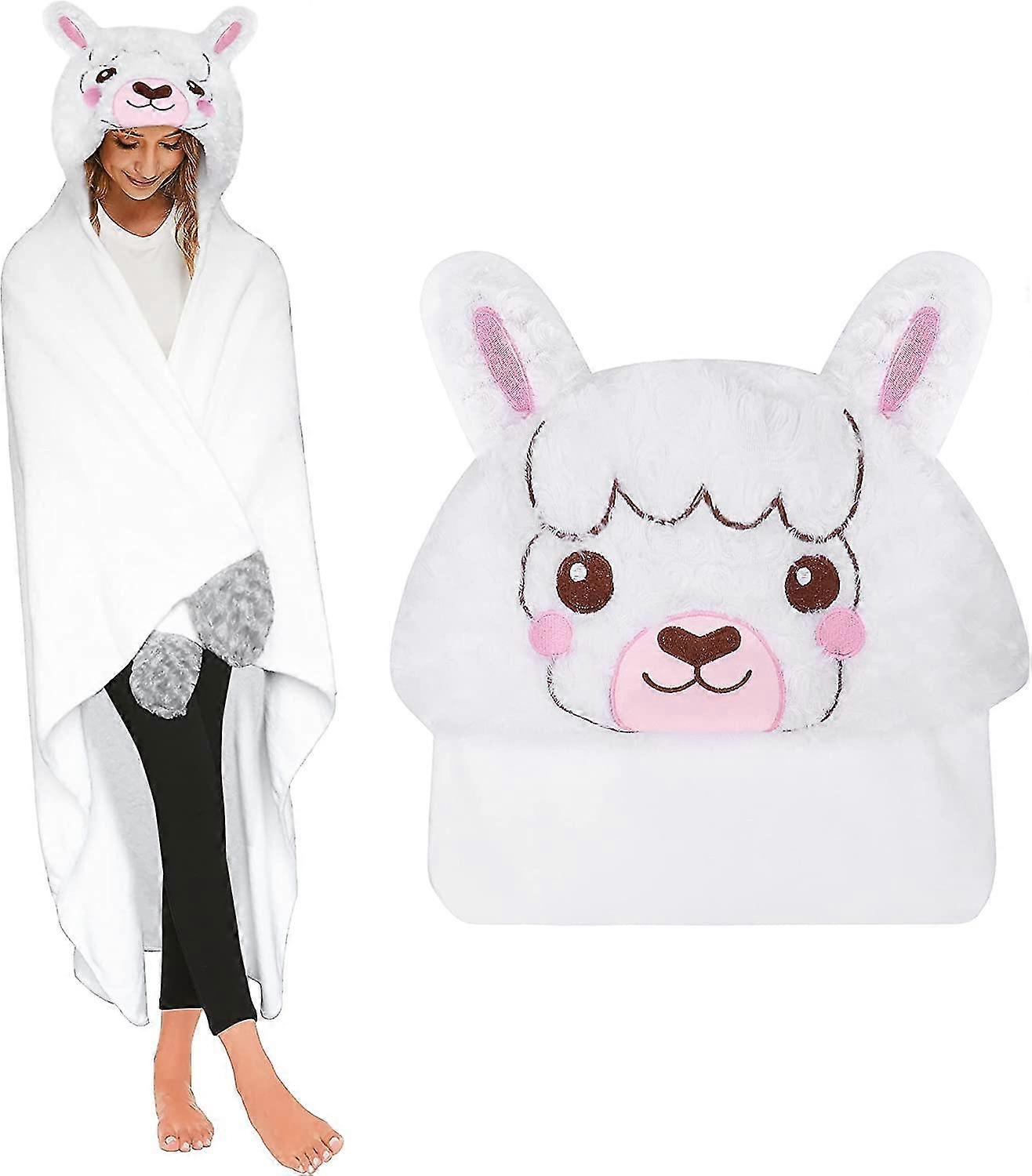 Ilwhe Cuddly Alpaca Sofa Blanket Portable