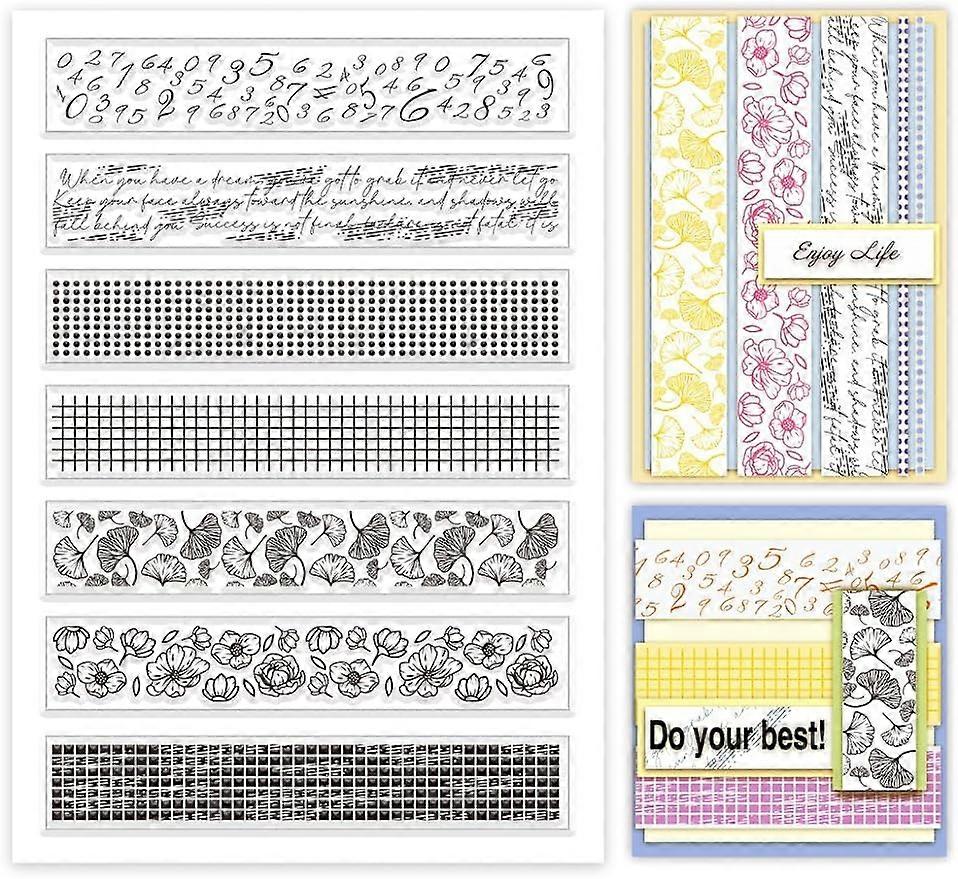 1Sheet Tape Texture Clear Silicone Stamps