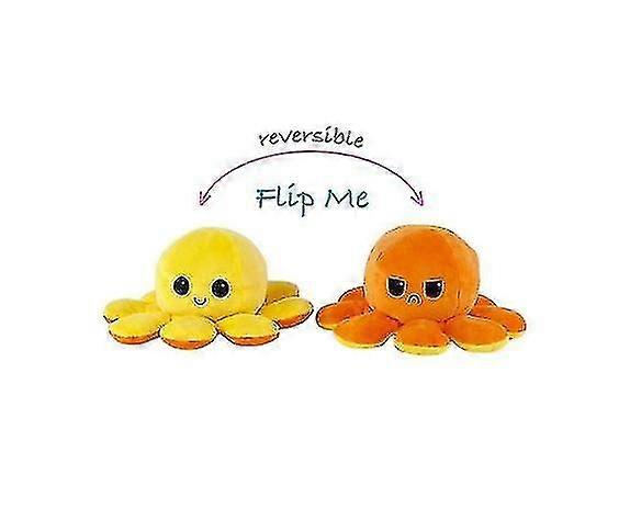 Reversible Octopus Plushie Double-sided Flip Doll Show Mood Toy