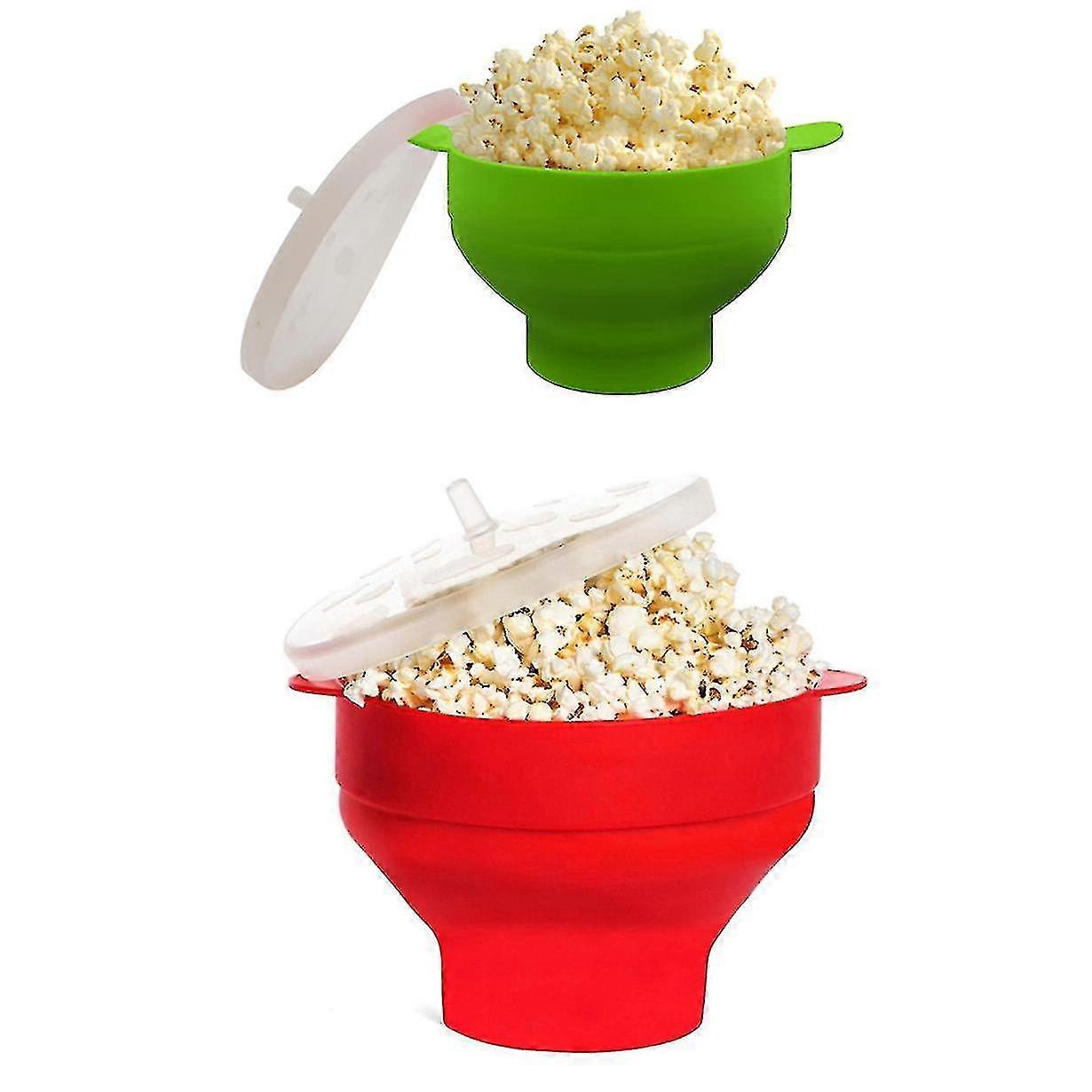 Popcorn Microwave Foldable Kitchen Diy Popcorn Bucket Bowl Maker With Lid