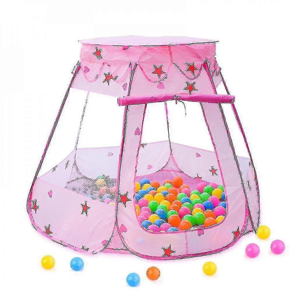 Tent For Toddlers And Girls Foldable And Portable As Playhouse & Ball Pit For Indoor Outdoor(PINK)