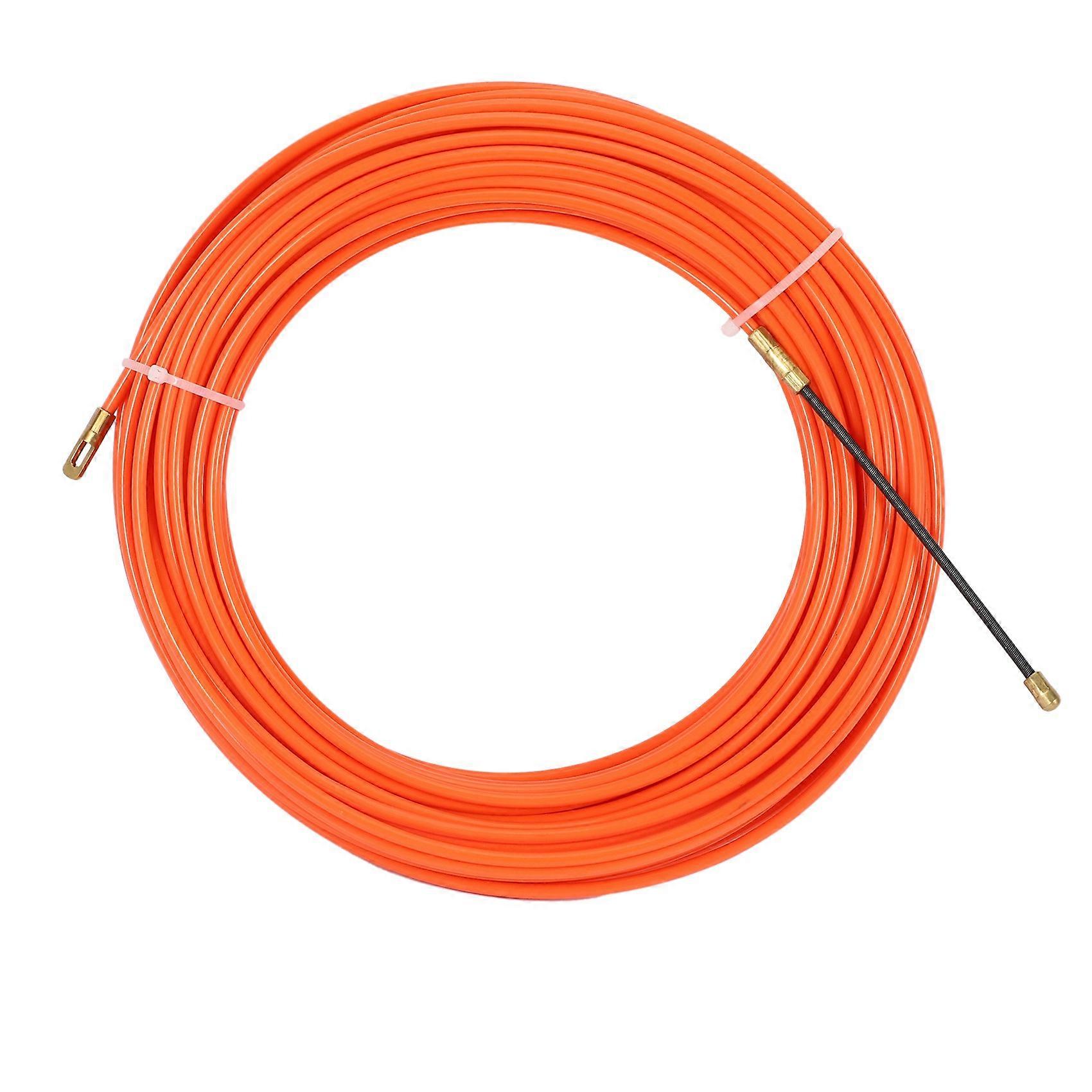 4Mm 20 Meter Orange Guide Device Nylon Electric Cable Push Pullers Duct Snake Rodder Fish Tape Wire
