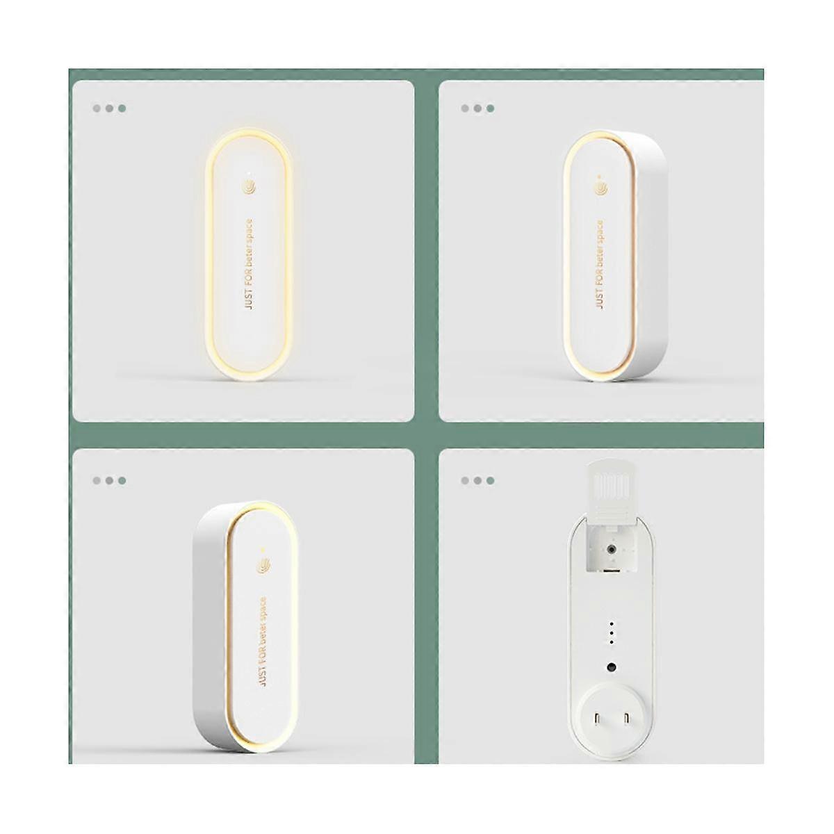 Plug in Purifier Cleaner Mini Remove Smoke Portable Deodorizer Freshener US Plug,Green