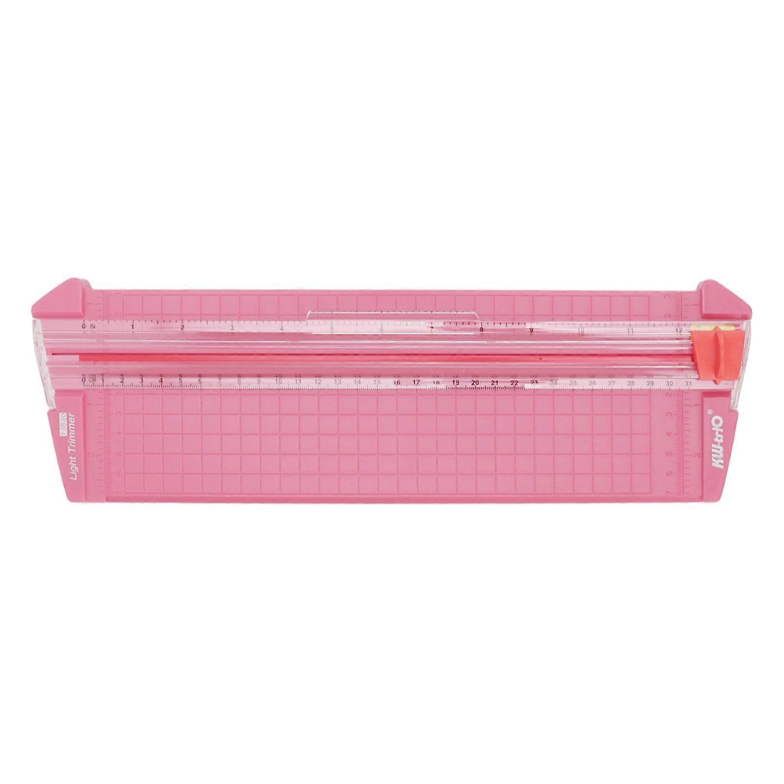 Small Paper Cutter Accurate Scale Metric Imperial System Lightweight Durable Easy Operation Paper Trimmer For A3 PaperRose Red