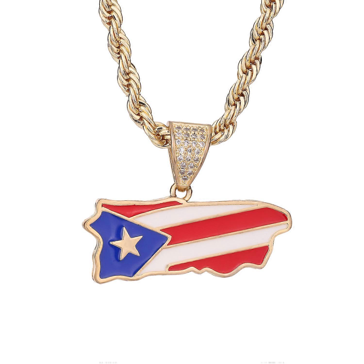 New popular Puerto Rican flag niche design charm jewelry making women s and children s jewelry necklaces