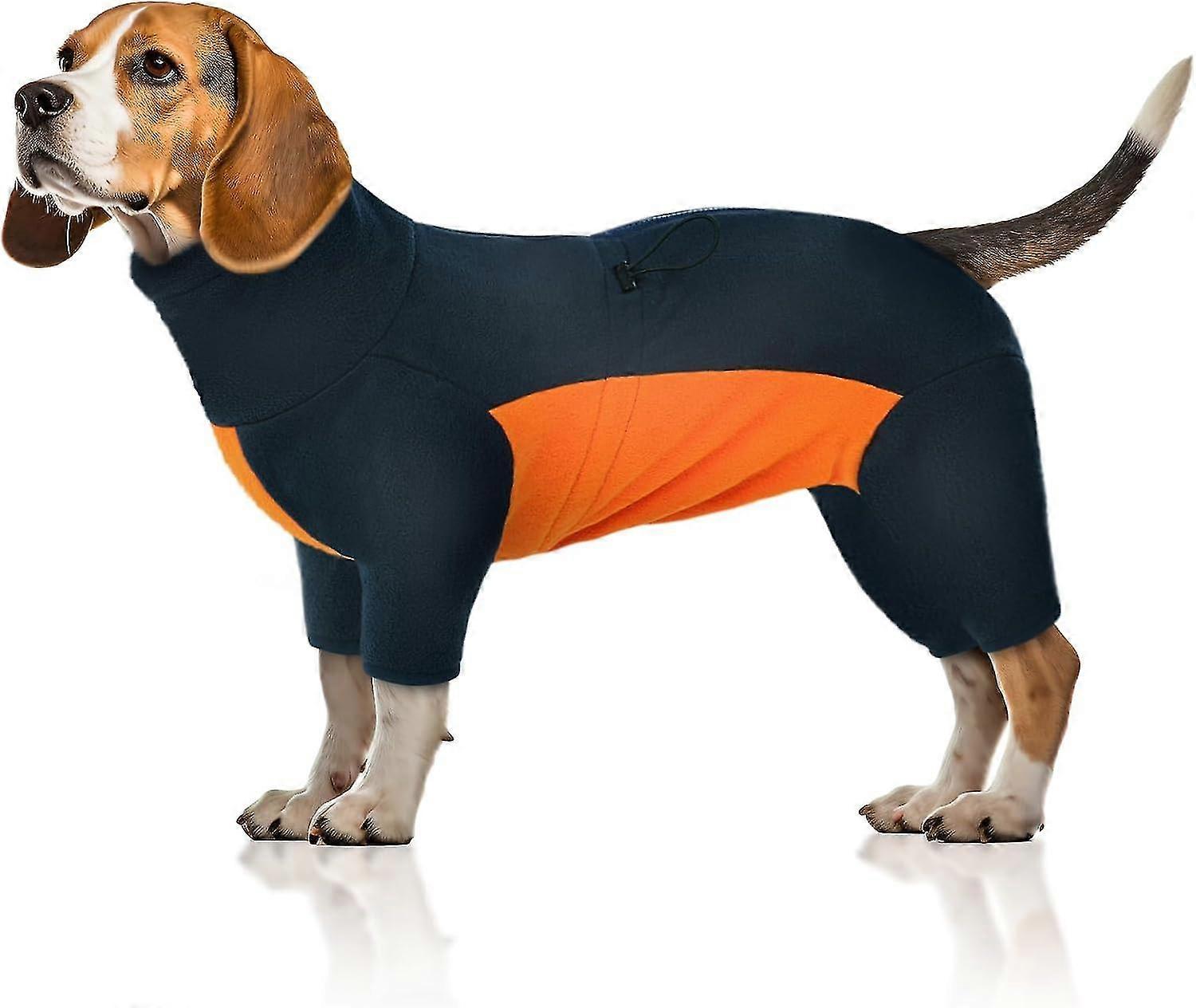 フリース犬用コート、脚付き犬ET、ウォームコート、S用腹部付き犬用ジャンパー、ミディアム、ラー犬