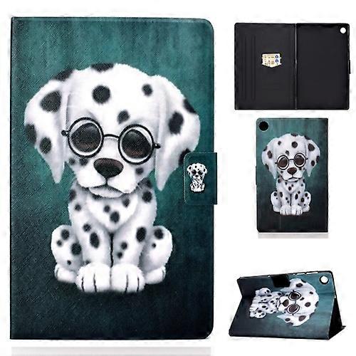 For Samsung Galaxy Tab A9+ Electric Horizontal Flat Painted Leather Tablet Case with Sleep / Wake-up Function