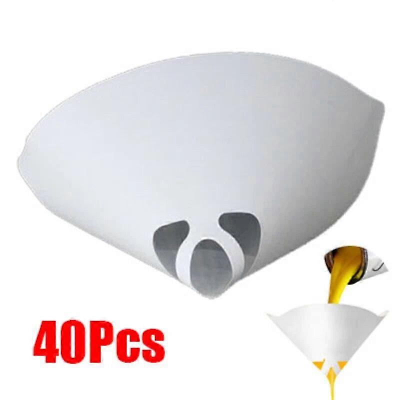 40 Pcs Paint Filter Paper Purifying Straining Cup Funnel Disposable 100 Mesh Paint Filte Mesh Conical Nylon Micron Paper