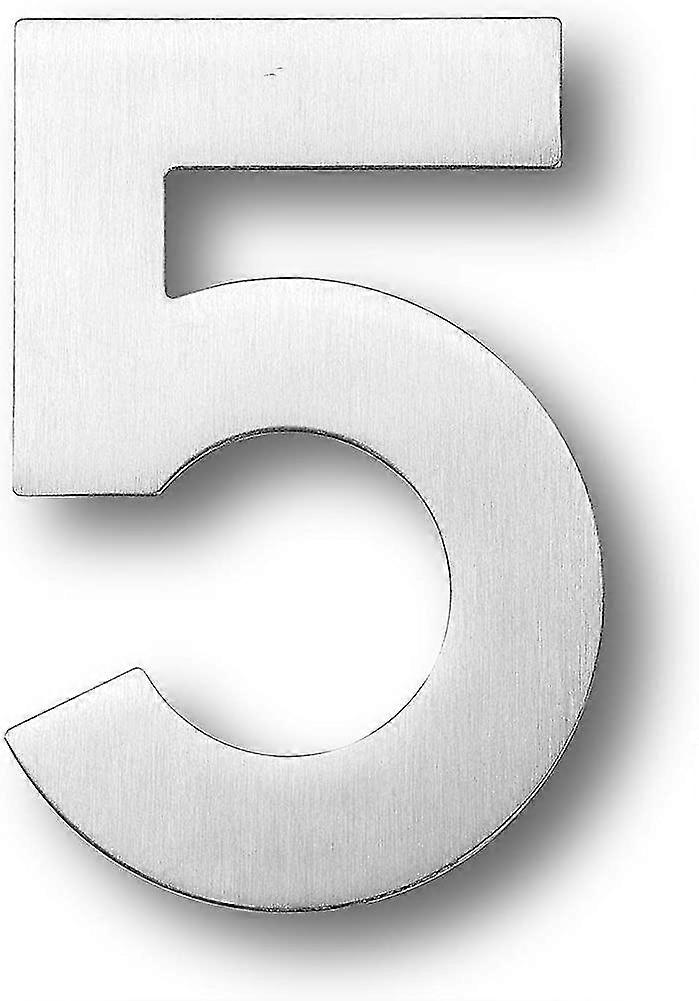 5 Inch Modern Solid Stainless Steel Floating Mount House Numbers And Street