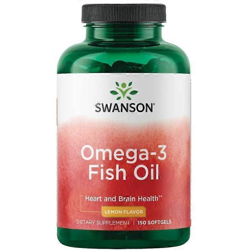 Swanson Omega-3 Fish Oil Lemon Softgels 150