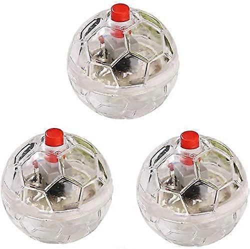 3 Pcs Glowing Ball, Flashing Transparent Plastic Ball Funny Training Teasing Cat Toys Flash Balls Pet Interactive Toy