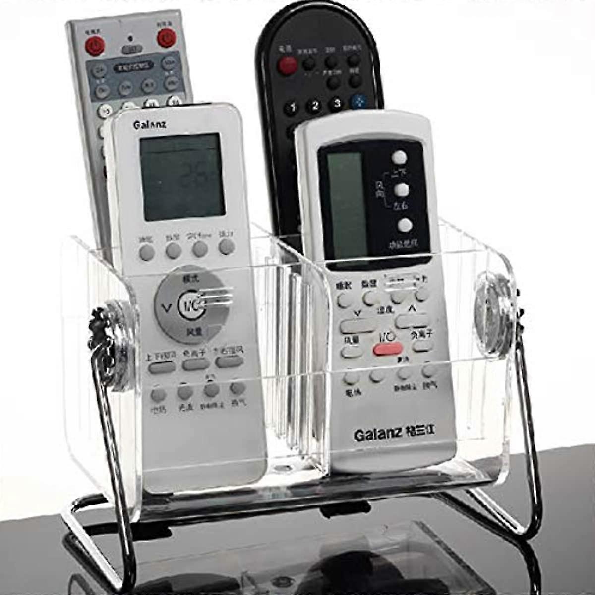 Clear Desktop Remote Control HolderOrganizer Media Storage - Holds up to 6 Remotes