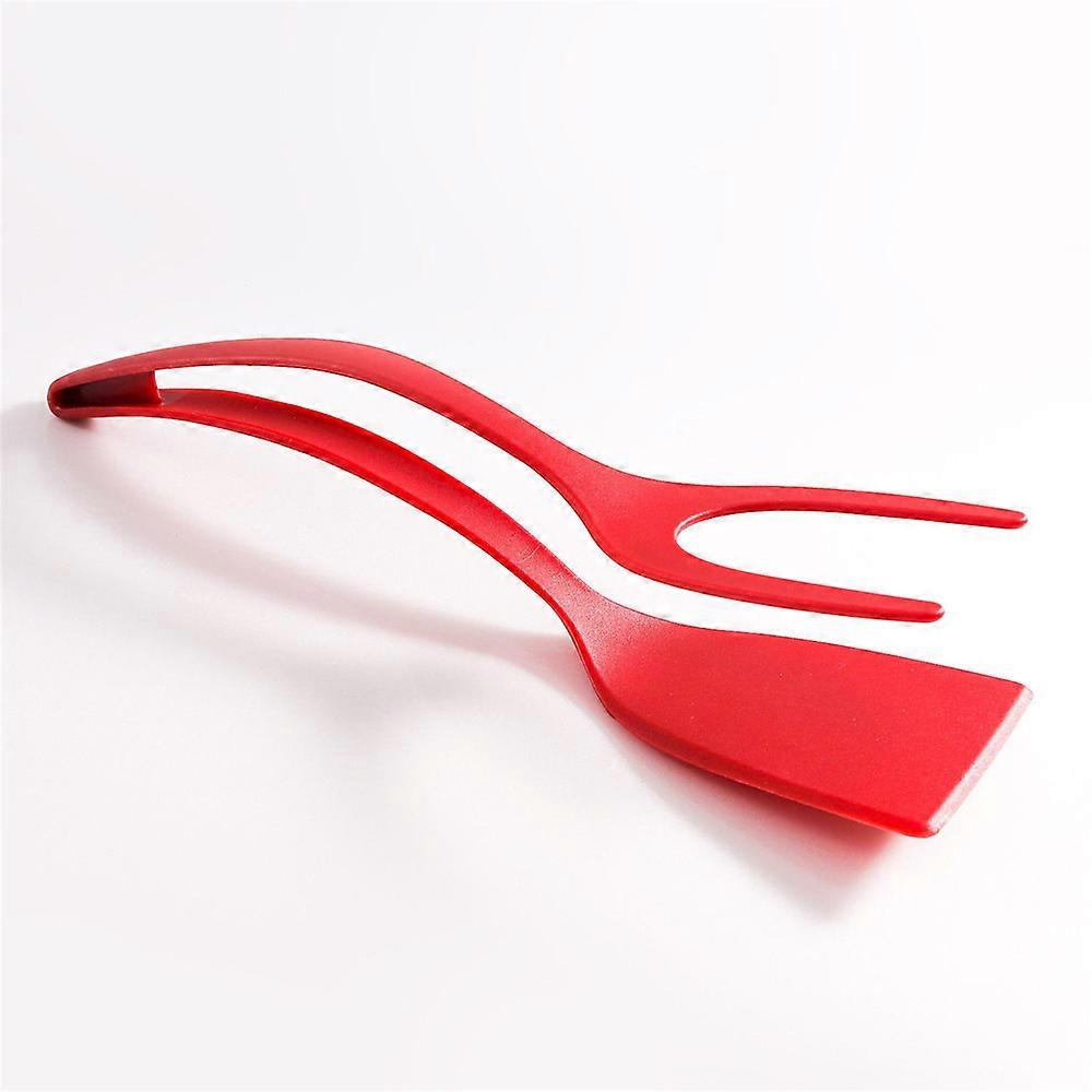 2 in 1 Grip and Flip Spatula Tongs, 1/2 Pcs Silicone Egg Flipper Tool Fish French Toast Tongs, Non-Stick Cooking Spatula Food Grip Tongs for Home Kitc