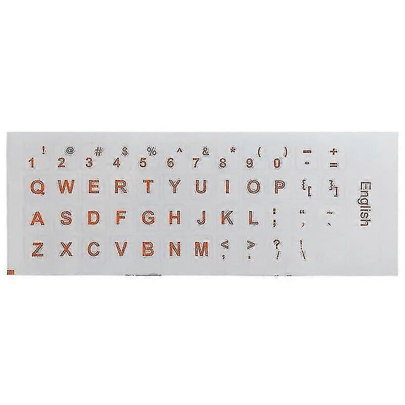 English Letter Keyboard Sticker Keypad Cover For Notebook Computer Desktop-colororange