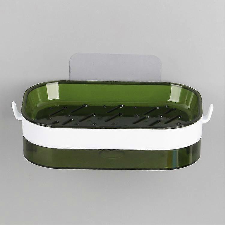 1pc Soap Dish Box With Drain Pan