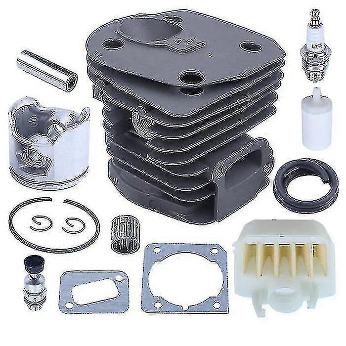 צילינדר בוכנה (44 מ"מ) + מסנן אוויר + ערכת pition תואם Husqvarna 350 351 353 346 מסור שרשרת -