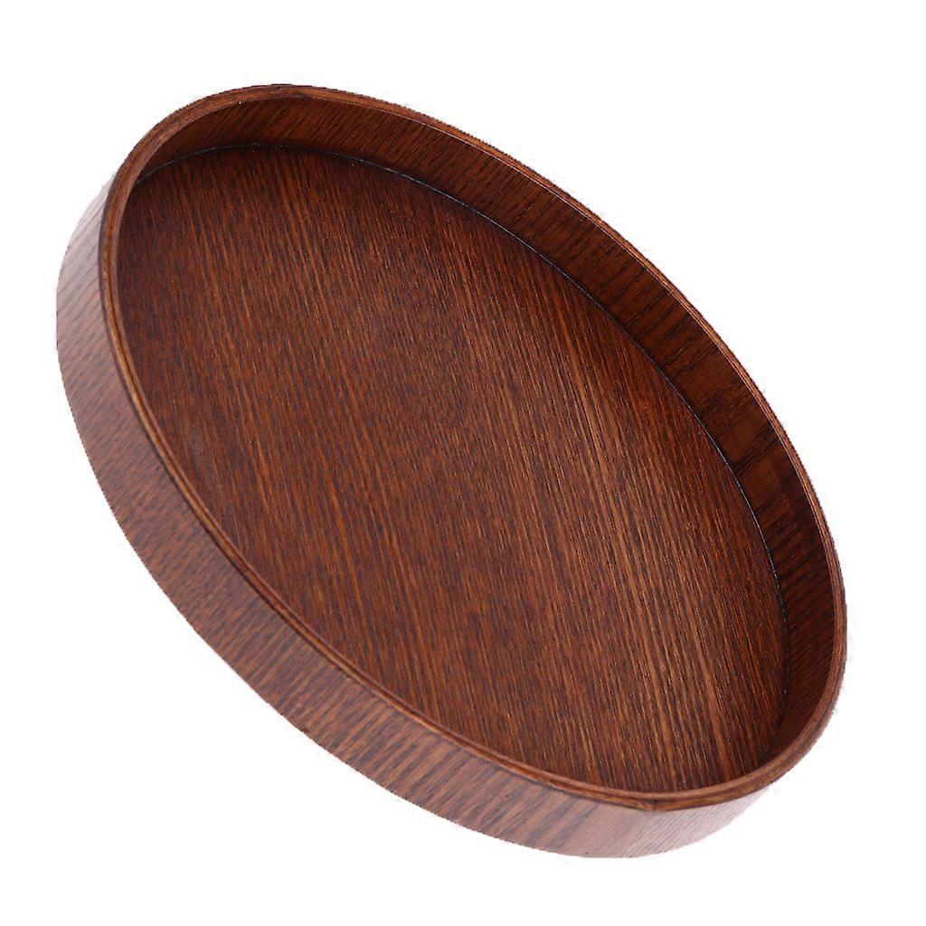 Brown Wood Tray Model Display Base Sand Table Scenery Platform Holder 33x2cm