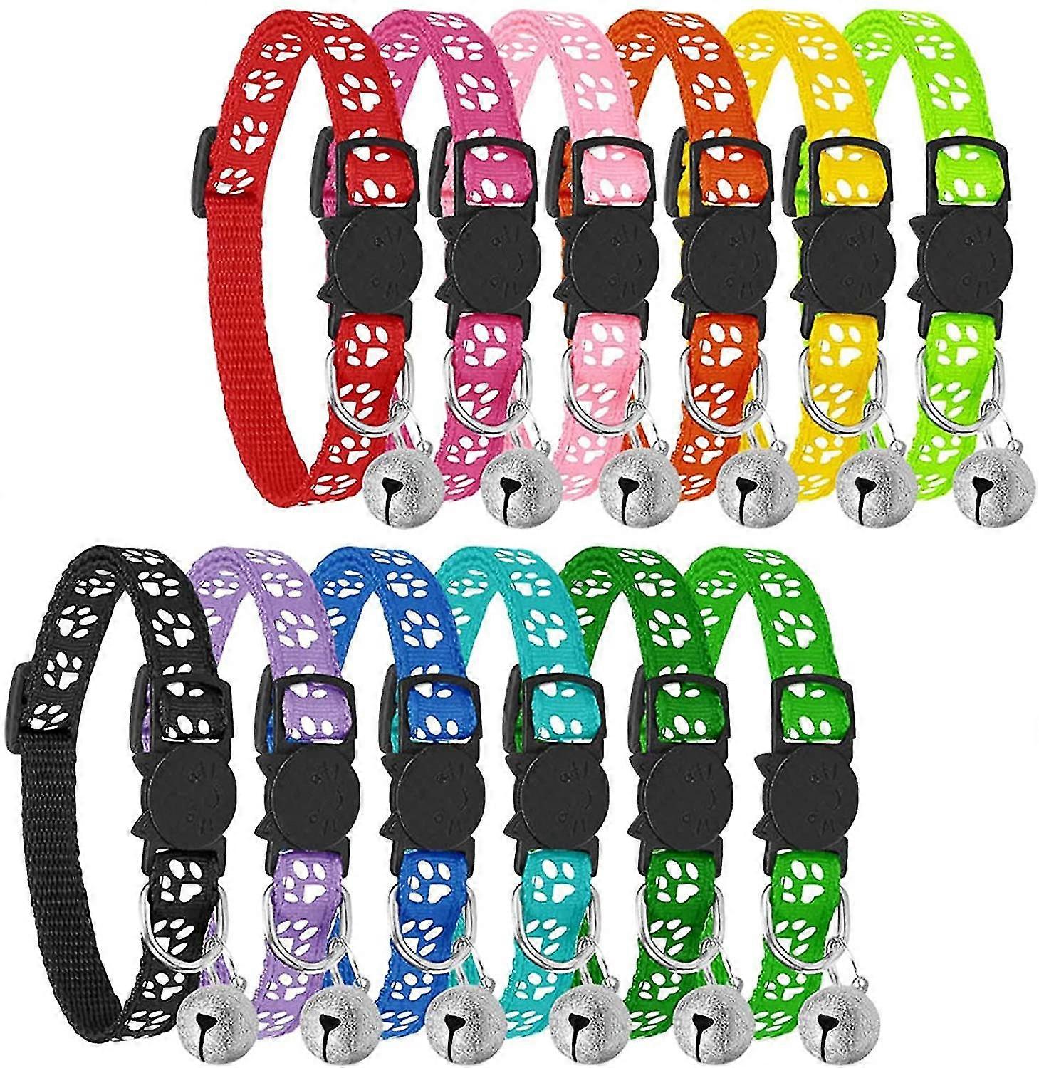 Reflective Cat Collars With Bells, Safe Quick Release Cat Collar, Adjustable To Fit All Household Cats