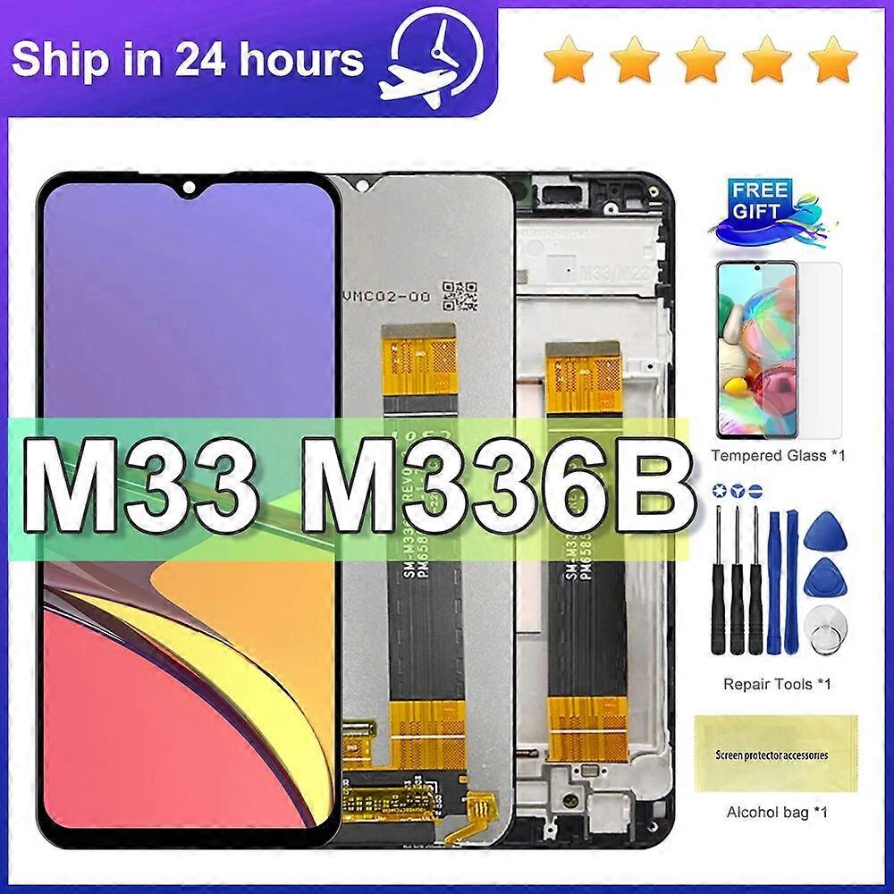 M336 Display For Samsung M33 LCD M336 M336B M336B/DS LCD Display With frame Touch Screen Digitizer Assembly