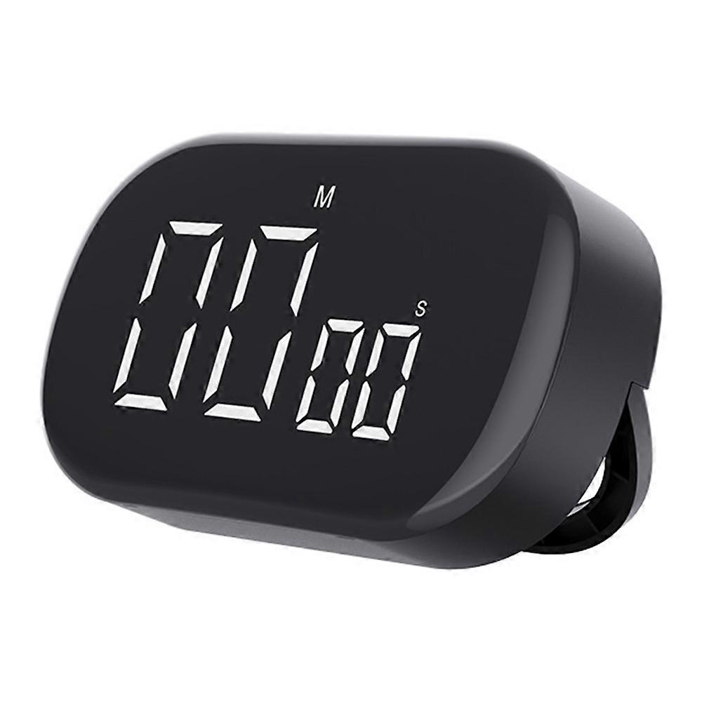 F3 Kitchen Timer Large Screen Magnetic Time Manager Student Learning Alarm Clock - Black