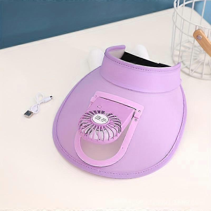 Candy Color USB wiederaufladbare Lüfterkappe Sommer-Lüfterkappe Lüfterkappe für Erwachsene