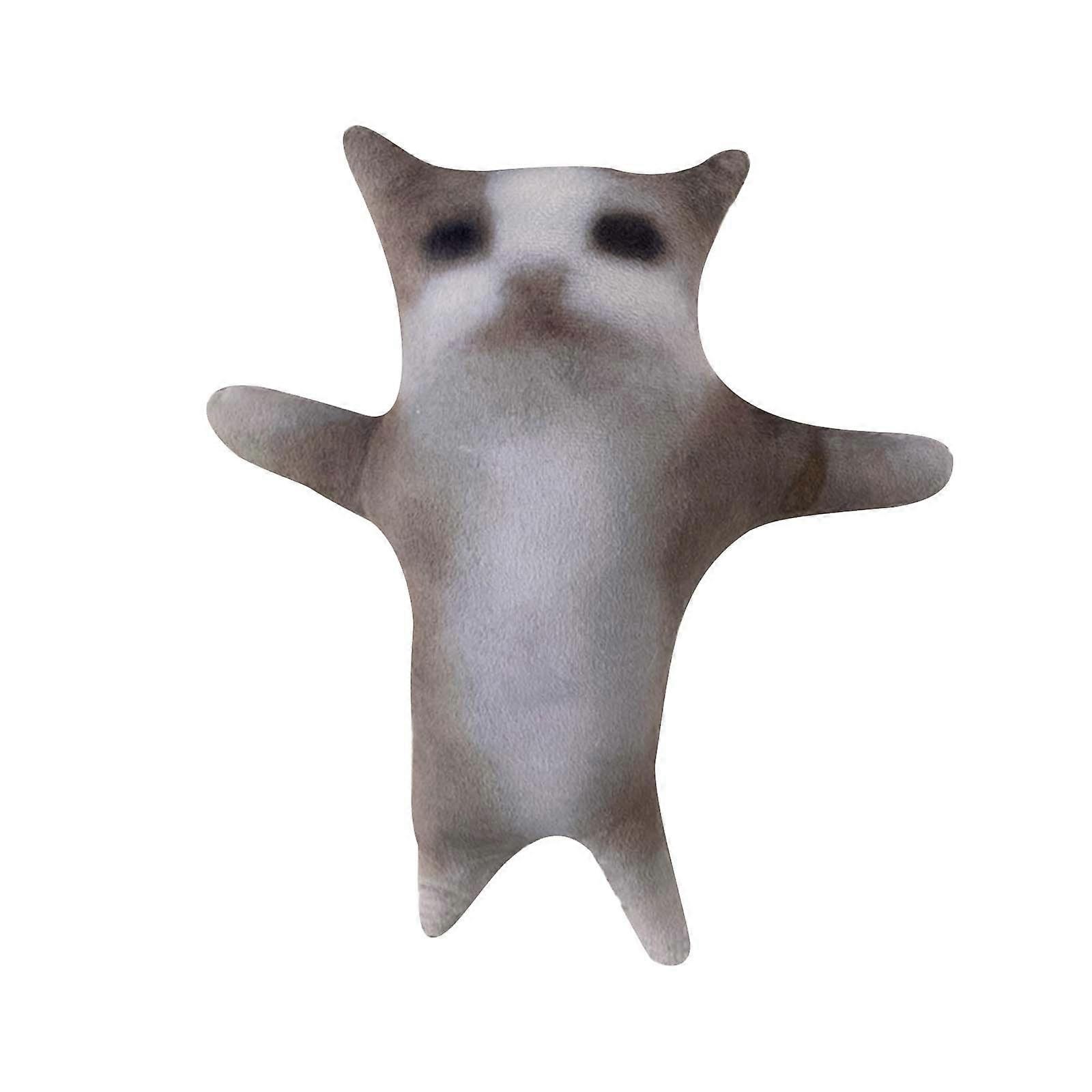 Trykt plys banan catt sjov wow kaldet glad katt lyddukke børns legetøj