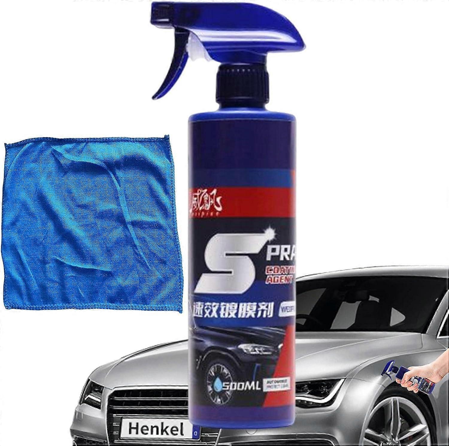 車用セラミックコーティング - セラミック自動車用コーティングカーキット、高光沢アンチスクラッチ疎水性塗料シーラント保護、500ml自動車用液体C