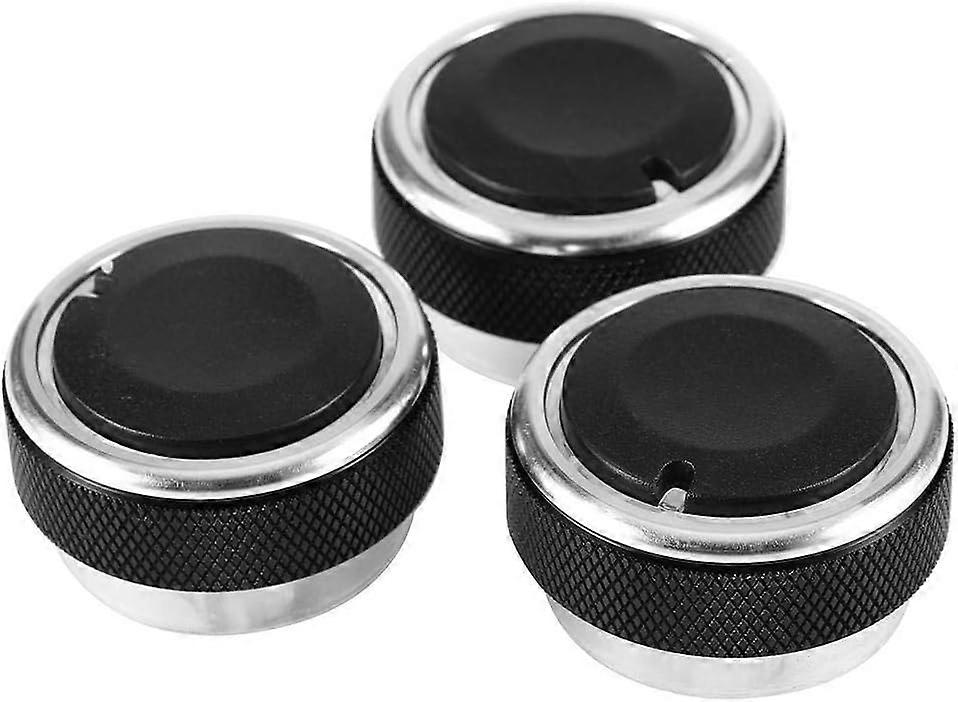 Black Air Conditioning Control Switch Knob Button, Car Heater Button Switch Control Cover Replacement, 3 Pack