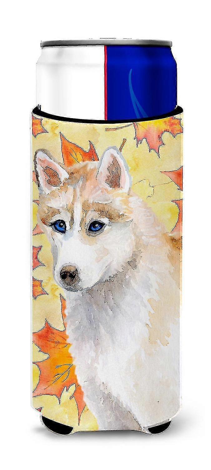 Siberian Husky Fall Michelob Ultra Hugger for slim cans