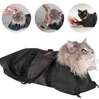 Heavy Duty Mesh Cat Grooming Baderückhaltetasche für Klauen nagel trimmen