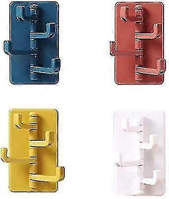 Wall Hooks 4 Set Self-adhesive Towel Hooks Key Hooks Bathrobe Hooks Kitchen Towel Rails Clothes Hook