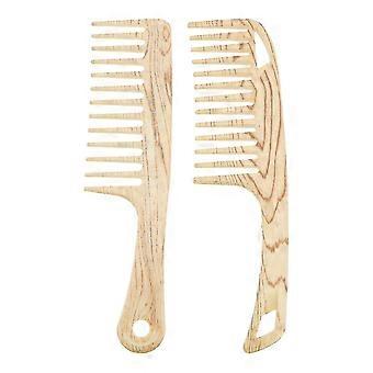 2 stks plastic kapperskam tool brede tand plastic houtnerf kam haarkam
