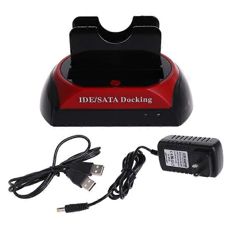 Dockingstation, USB 2.0 auf SATA IDE Dual Bay Externes HDD-Dock Caddy-Lesegerät