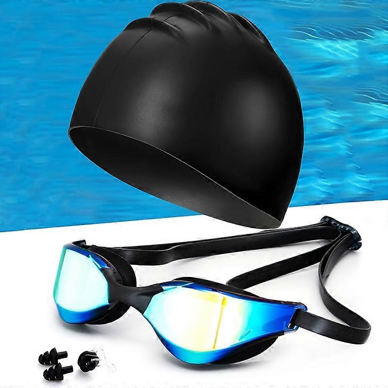 1pc Professional Swimming Accessories Set, Anti-fog Swimming Goggles Silicone Non Slip Swimming Cap, No Leaking Nose Clip And Earplugs, Swimming Must-