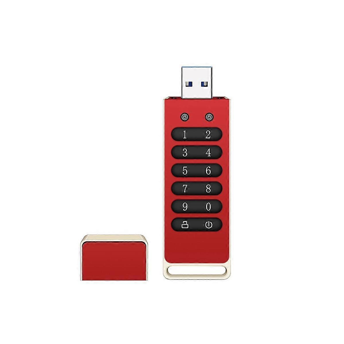 محرك أقراص USB آمن ، محرك أقراص فلاش USB مشفر سعة 32 جيجابايت ، عصا ذاكرة كلمة مرور الأجهزة مع لوحة المفاتيح USB 3.0