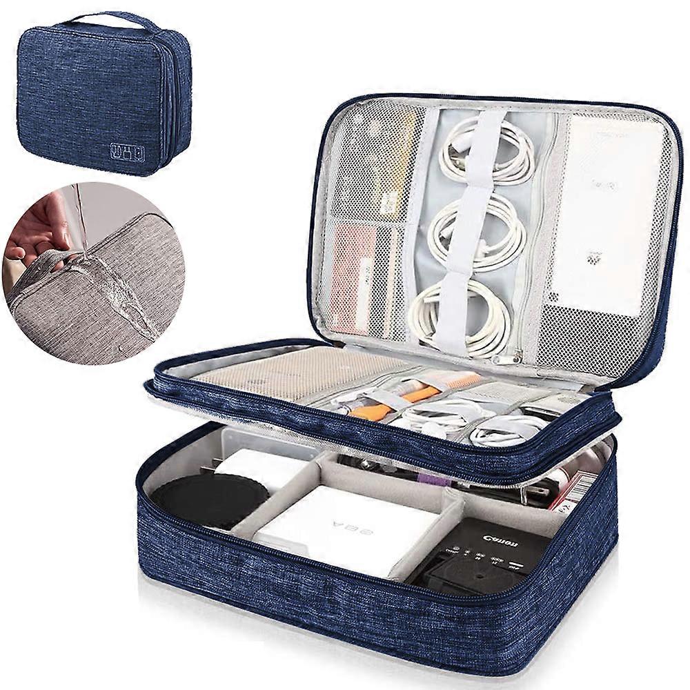 Travel Cable Organizer Bag, Three-Layer Electronics Accessories Organizer Bag for Cables