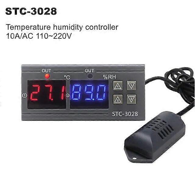 Digital Thermostat Hygrostat Temperature Humidity Control STC 3028 AC 110V 220V DC 12V Hygrometer Incubator Controller