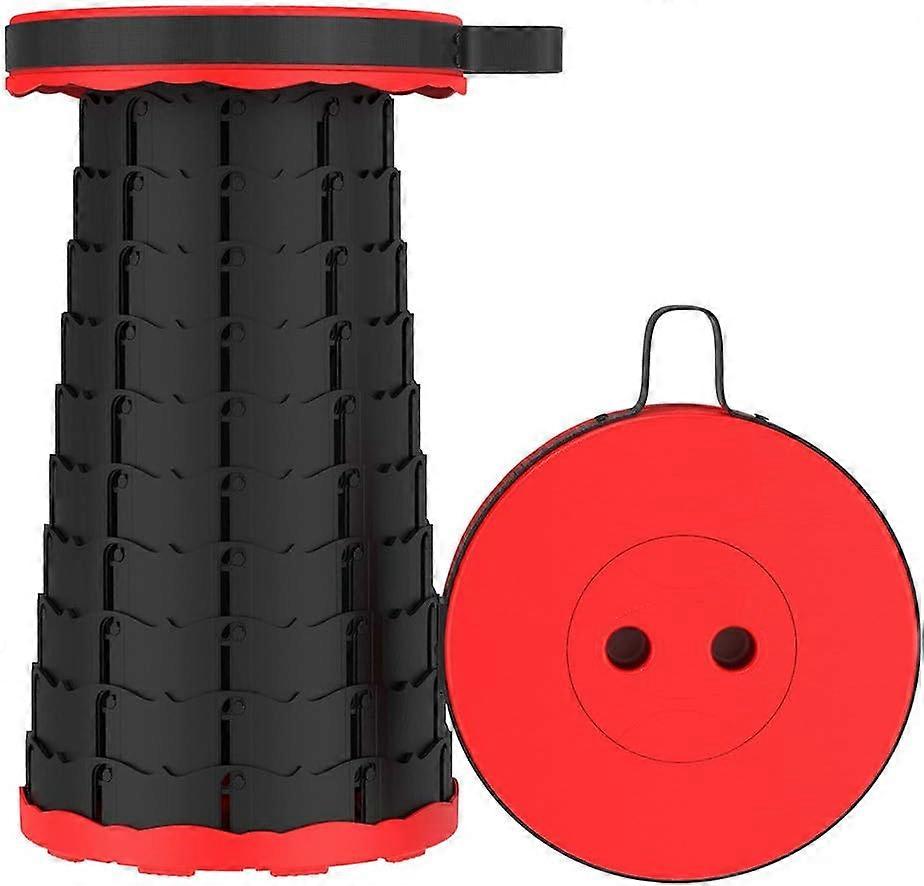 Plastic Folding Retractable Camping Stool. Lightweight for Camping. the Peach