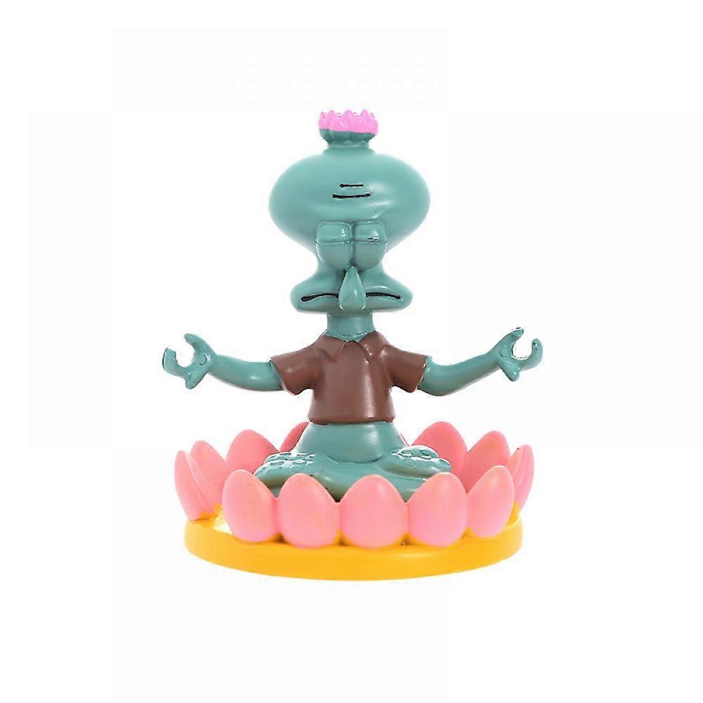 Cartoon Squidward Squidward Resin Crafts Home Mobile Phone Bracket Ornaments Lotus Throne Squidward Squidward