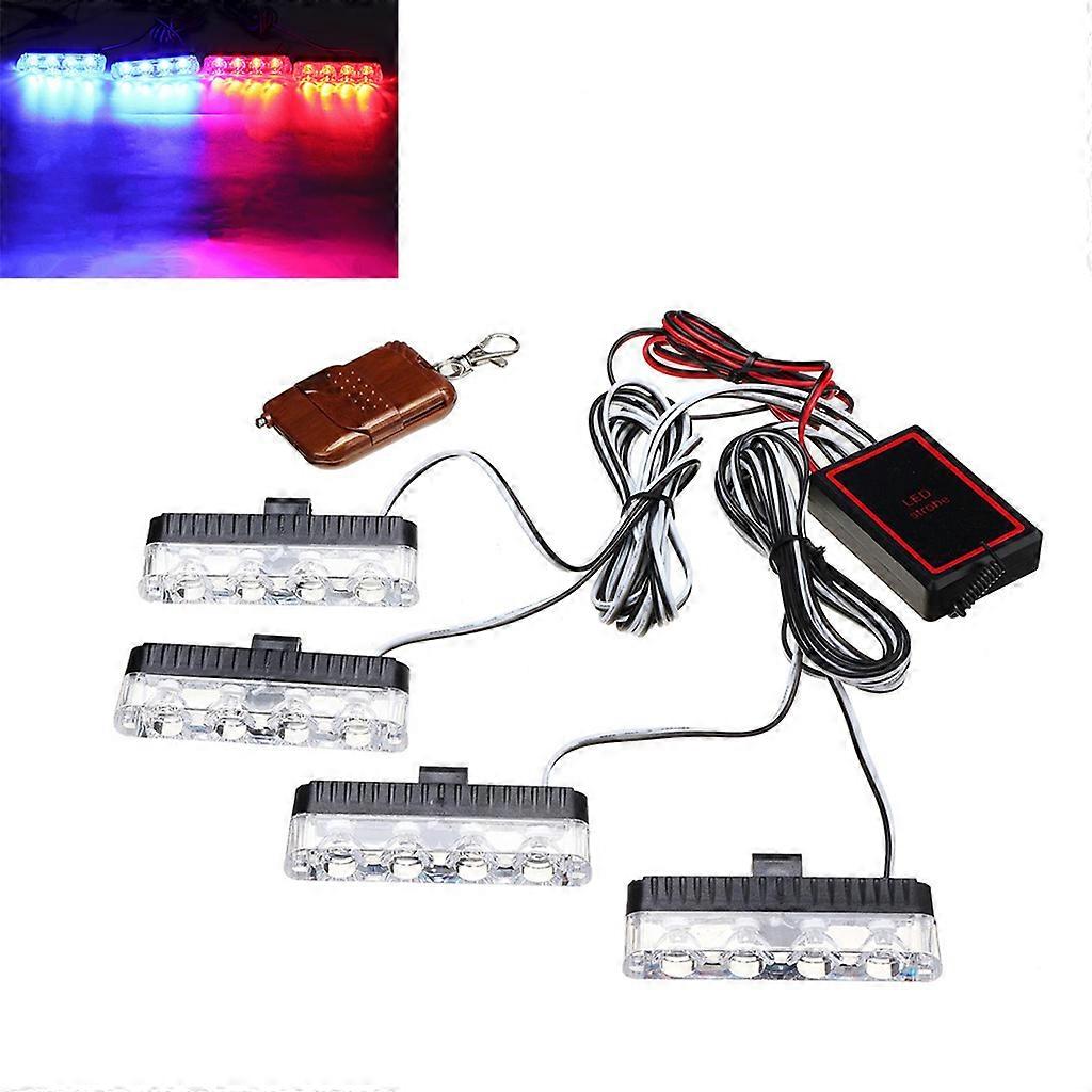 LED Windshield Strobe Light Bar Emergency Warning Hazard for Police Firefighter