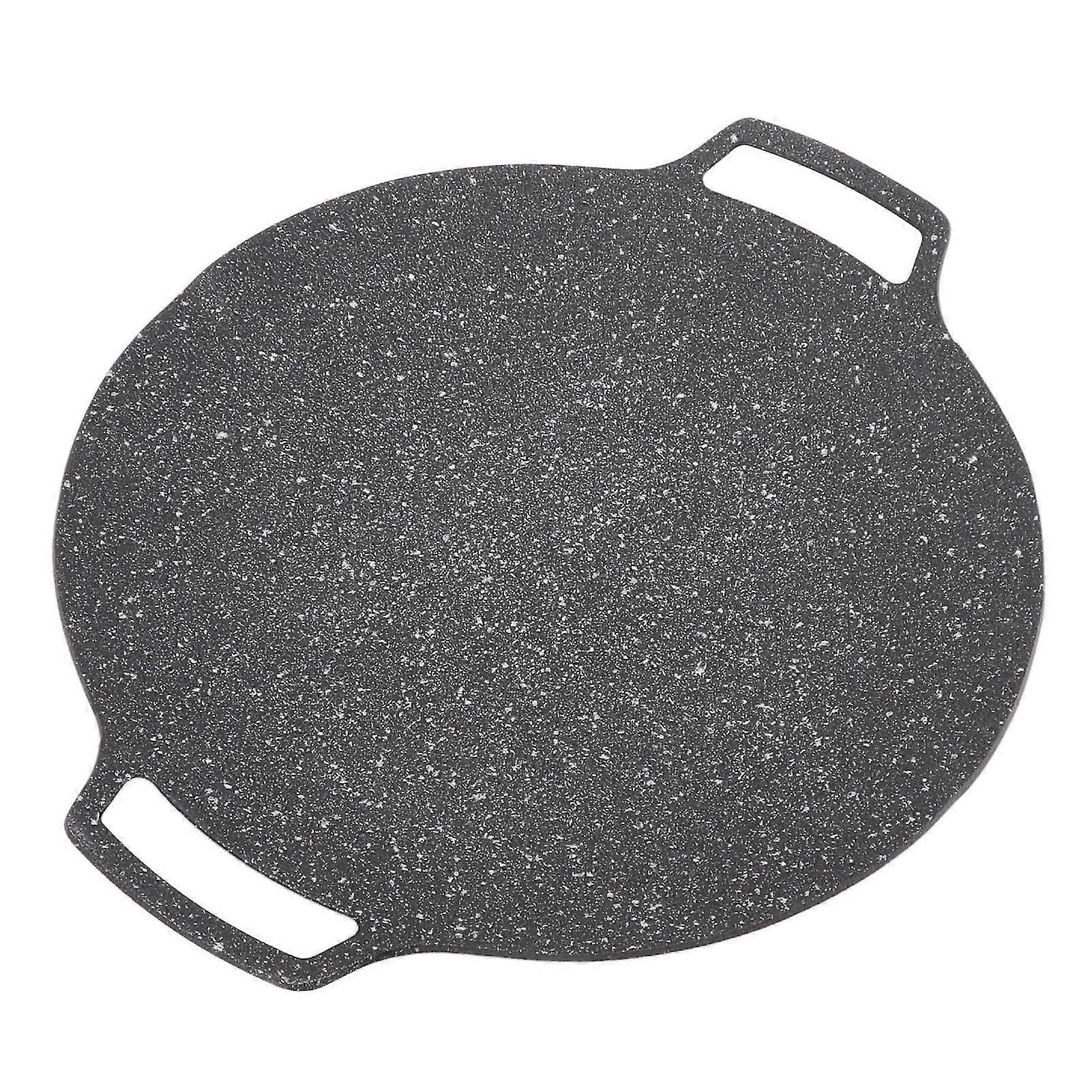 33cm Non Stick Korean BBQ Plate Circular Frying Pan for Home and Outdoor Gas Stove Grill