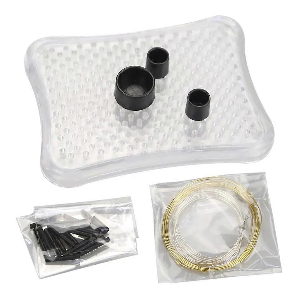 Wire Bending Jig Set with Nails and Wires DIY Wire Drawplate for Jewelry Making