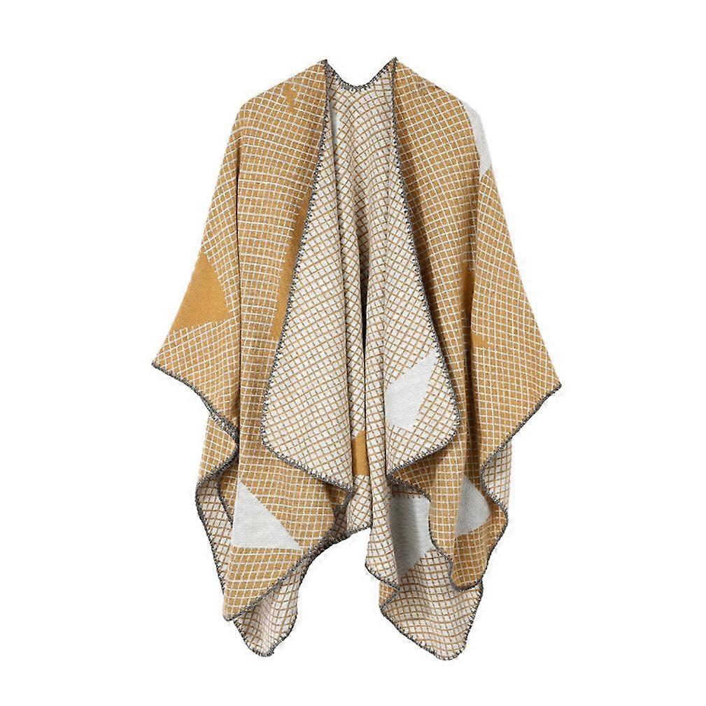 Warm Shawl Scarf Open Front Poncho Winter Cardigant for Lady