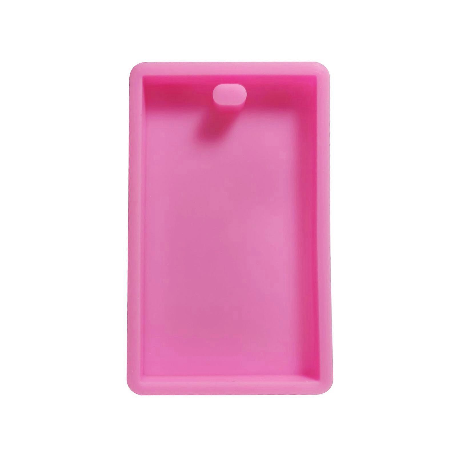 Silicone Keychain Silicone Mould Rectangle Epoxy Casting Mold with Hanging Hole